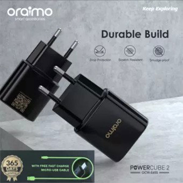 Oraimo OCW-E65S Charging Adapter and Cable Fast Charging