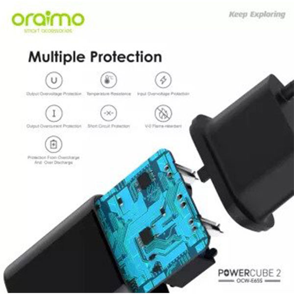 Oraimo OCW-E65S Charging Adapter and Cable Fast Charging