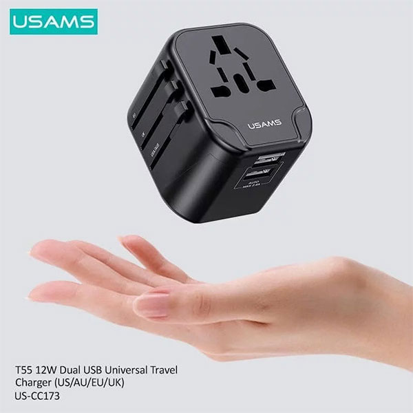 T55 12W Dual USB Universal Travel Charger Price in Bangladesh