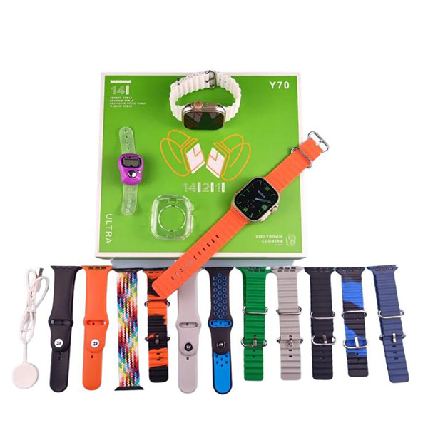 Y70 Ultra Couple Smartwatch 13 Straps Price in Bangladesh