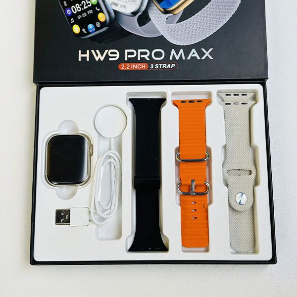 HW9 Pro Max Smart Watch 3 Straps