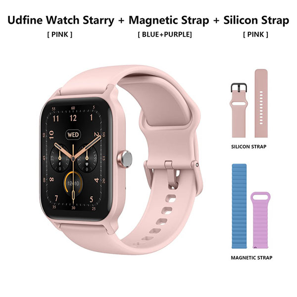 Udfine Watch Starry 1.8” HD Display, Double Straps
